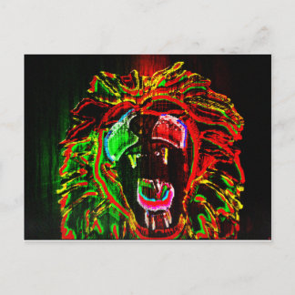 Postal Rasta Lion Postcard