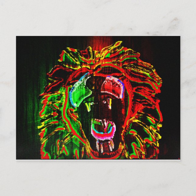 Postal Rasta Lion Postcard (Anverso)