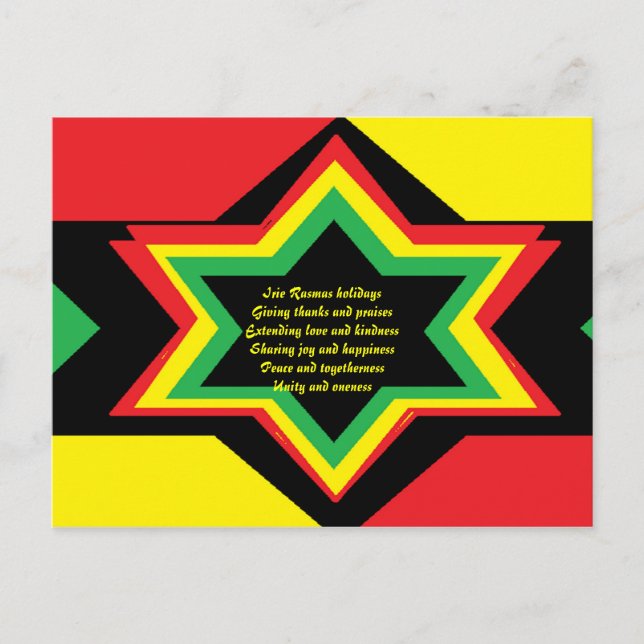 Postal rasta navidades postcards-irie rasmas (Anverso)