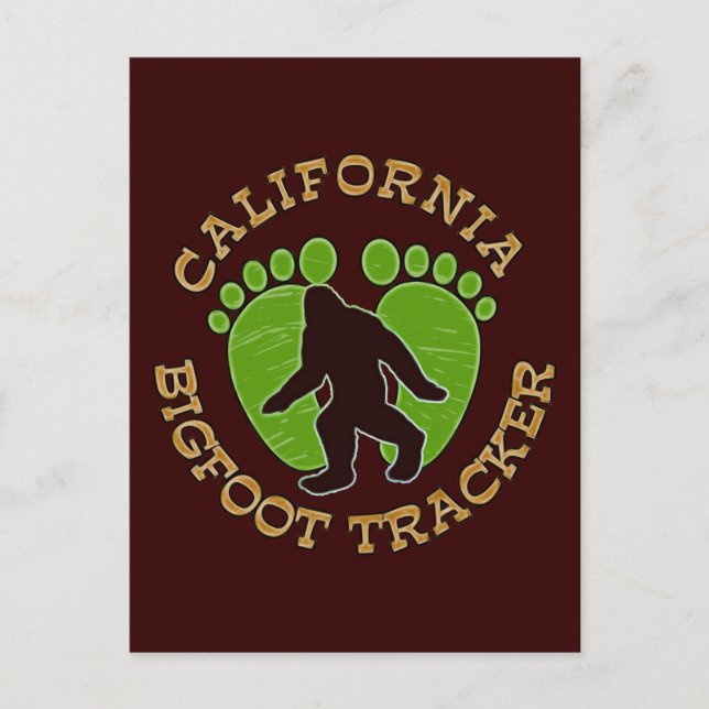 Postal Rastreador Bigfoot de California (Anverso)