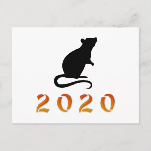 Postal Rata de Año Nuevo Chino 2020