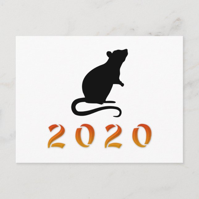 Postal Rata de Año Nuevo Chino 2020 (Anverso)