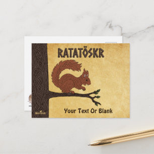 Postal Ratatöskr, ardilla nórdica/vikinga