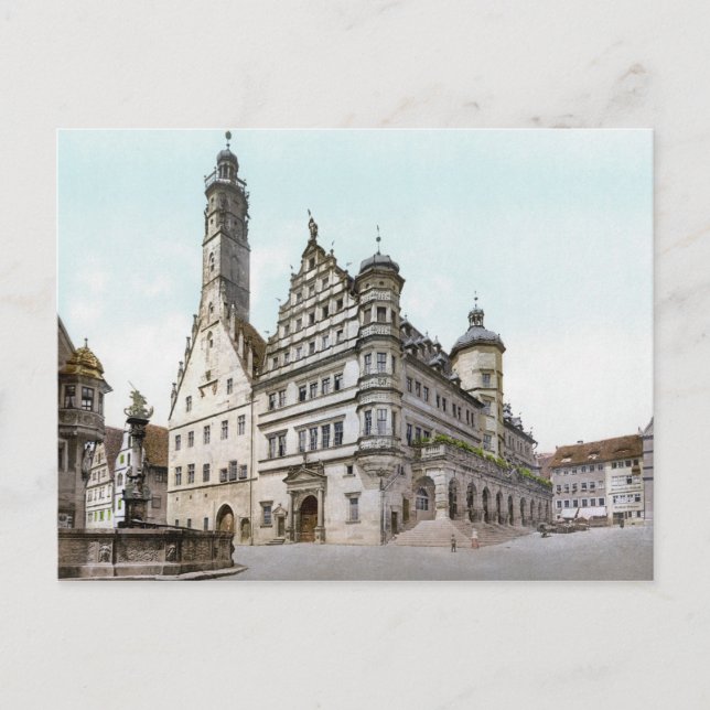 Postal Rathaus de Rothenburg (Anverso)