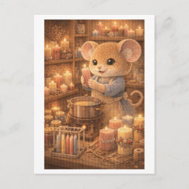 Postal Ratón de carrera como fabricante de velas
