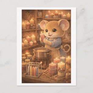 Postal Ratón de carrera como fabricante de velas