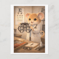 Ratón de carrera como optometrista