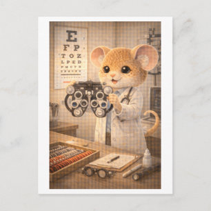 Postal Ratón de carrera como optometrista
