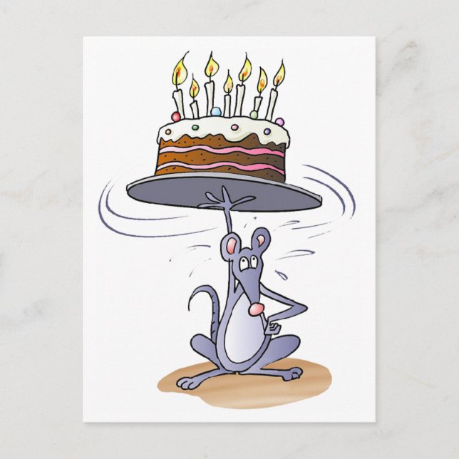 Postal Ratón de cumpleaños (Anverso)