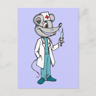 Postal Ratón de enfermera médica