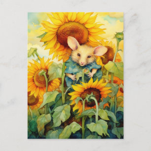 Postal Ratón del Jardín de Girasoles 2 de 17