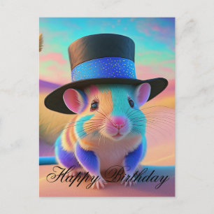 Postal Ratón del terrateniente Feliz cumpleaños