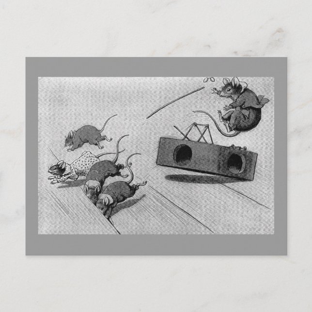 Postal Ratón Músculo de manantiales seguros (Anverso)