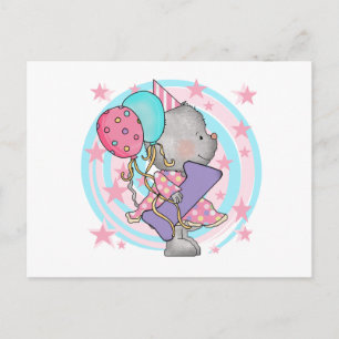 Postal Ratón Primer cumpleaños camisetas y regalos