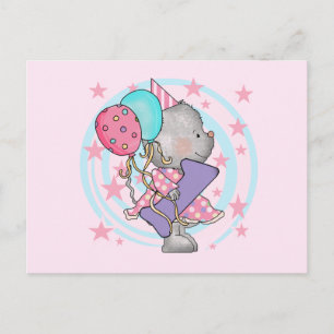 Postal Ratón Primer cumpleaños camisetas y regalos