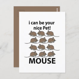 Postal Ratón Rata Animal Puedo Ser Su Bonito Ratón Mascot