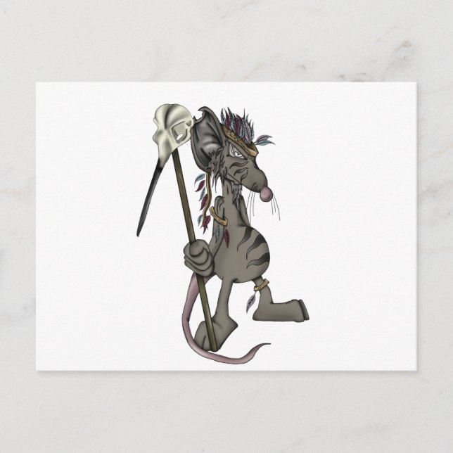 Postal Ratón tribal (Anverso)