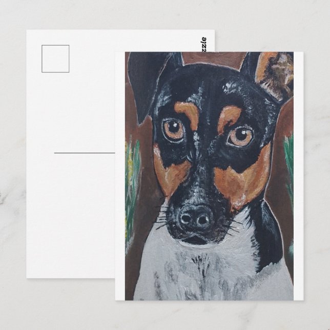 Postal Ratonero en pintura al cañón de Alfred Fox (Anverso / Reverso)