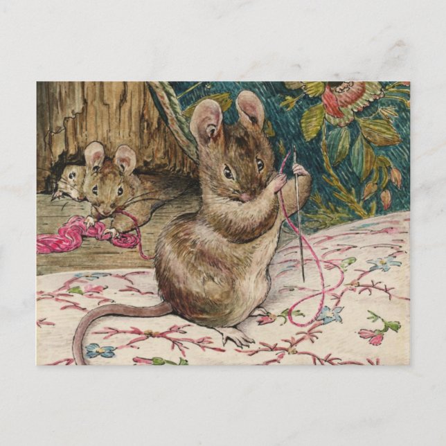 Postal Ratones En El Trabajo - Beatrix Potter (Anverso)