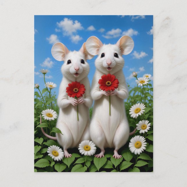 Postal ratones lindos (Anverso)