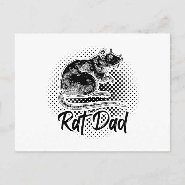 Postal Rats Papa | Regalo de Mascota de Rodent House-rat (Anverso)