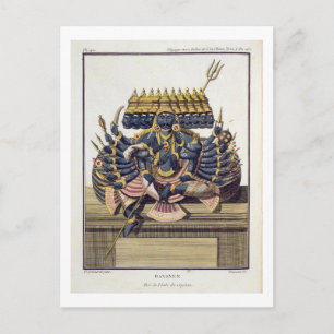 Postal Ravana, rey demonio de Ceilán, de 'Voyage aux Ind