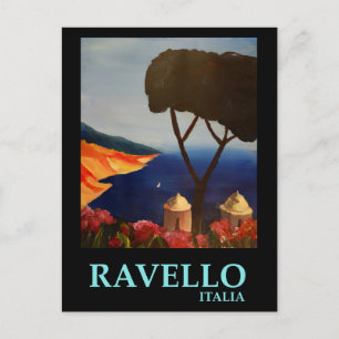 Postal Ravello Salerno Italia Vista de la Costa Amalfitan