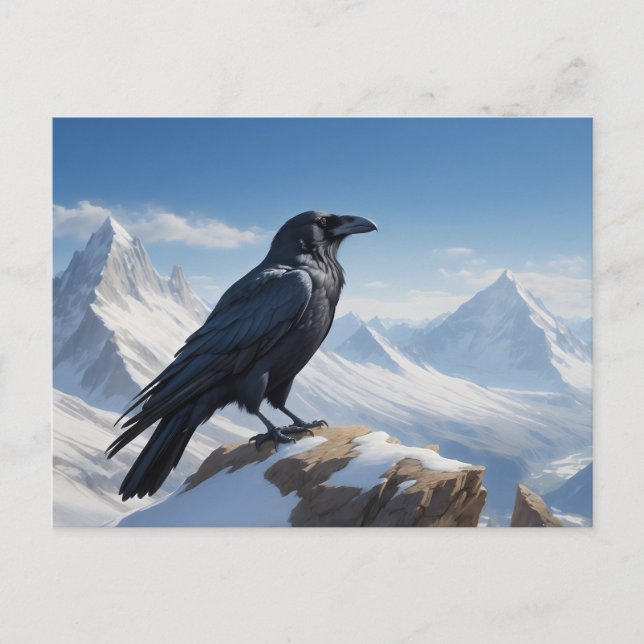 Postal Raven high in the mountains (Anverso)