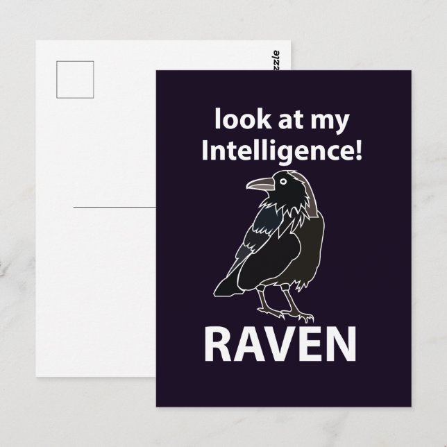 Postal Raven Mira Mi Raven De Inteligencia (Anverso / Reverso)