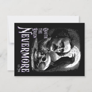 Postal Raven Nevermore de Edgar Allan Poe