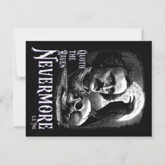 Postal Raven Nevermore de Edgar Allan Poe