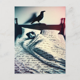 Postal Raven observa al hombre dormido