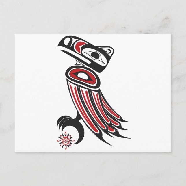 Postal Raven roba el sol (Anverso)