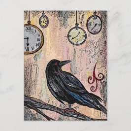 Postal Raven Steampunk con cerraduras