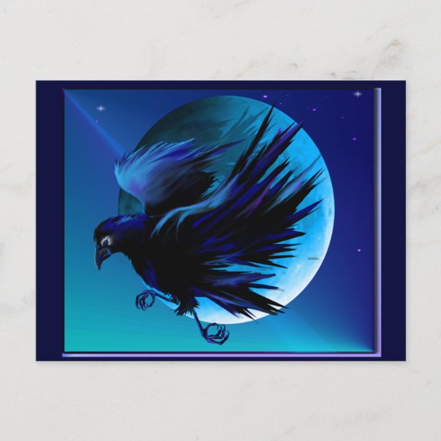 Postal Raven y Moon_ Postcard (Anverso)