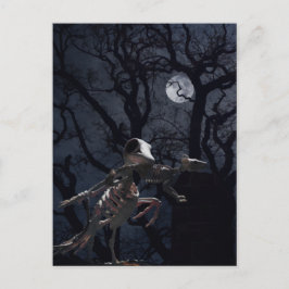 Postal Raven y Rat Skeleton a la luz de la luna