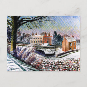Postal Ravilious - Vicarage en invierno
