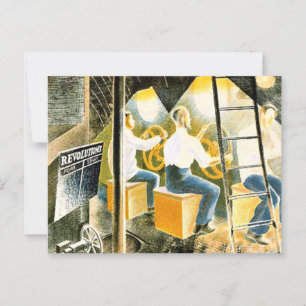 Postal Ravilismo - Hombres que Operan Controles Submarino