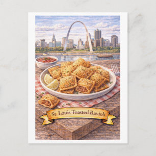 Postal Ravioli Tostado de St. Louis (Serie de Comida Amer