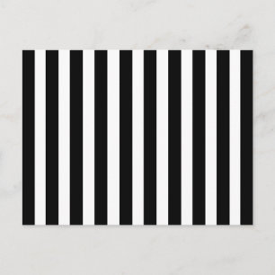 Postal Rayas blancas negras patrón rayado vertical retro