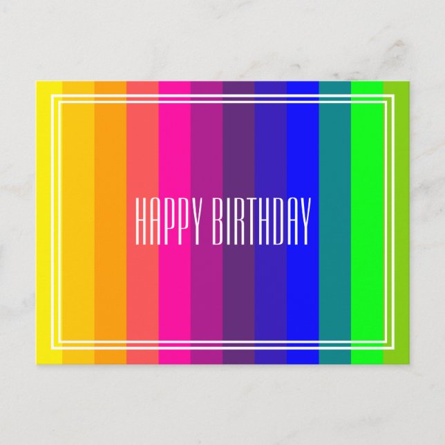 Postal Rayas Coloridas (Anverso)
