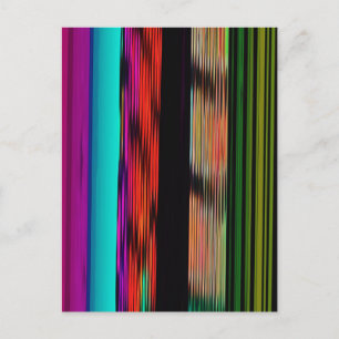 Postal Rayas coloridas 717 Resumen de arte