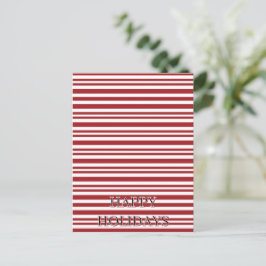 Postal Rayas de Caramelo de Navidad
