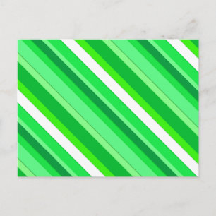 Postal Rayas de caramelo en capas - verde esmeralda y bla