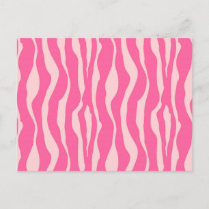 Postal Rayas de cebra - Fuchsia y rosa claro