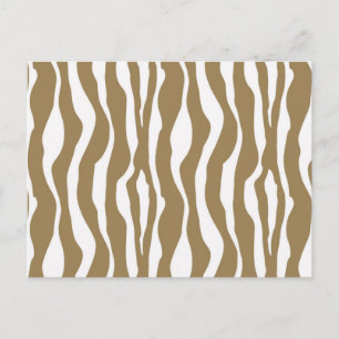 Postal Rayas de cebra - Taupe Tan y Blanco