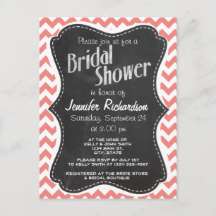 Postal Rayas de chequeo de corales ligeros; apariencia de