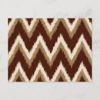 Rayas de Chevron Ikat - Marrón Chocolate y Beige