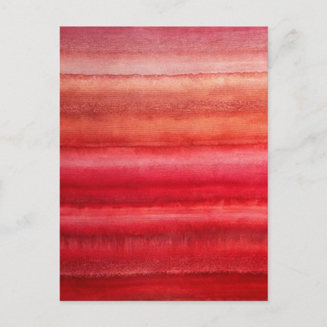 Postal Rayas de color rojo Crimson Resumen en blanco (Anverso)