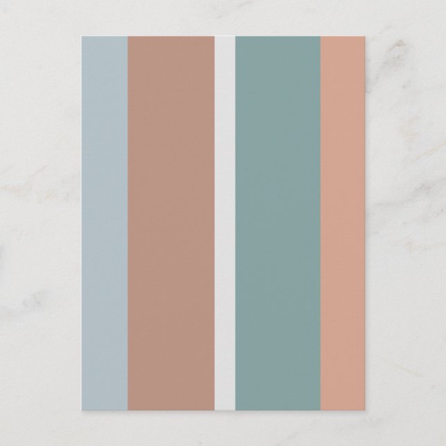 Postal Rayas de colores apagados (Anverso)